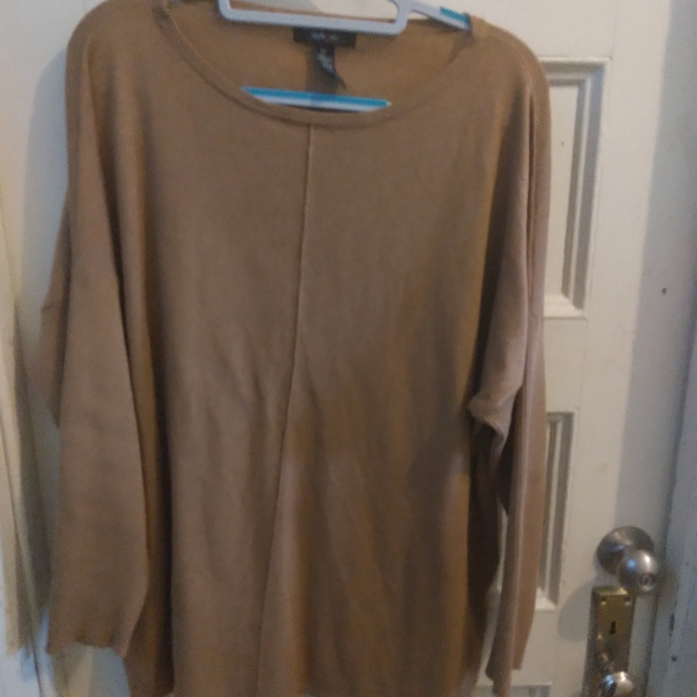Style and Co. Size 2X Tan Knit Tunic Sweater